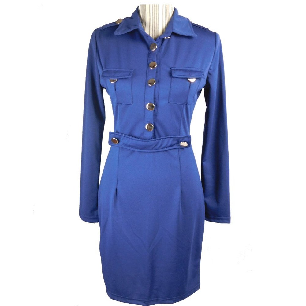 Appealing Cotton Bodycon w/Breast Pocket